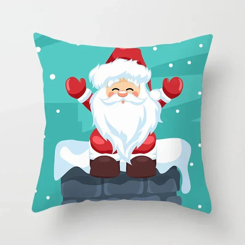 Axyaa Christmas Santa Claus Pillow Set - Festive Home Decor & Gift Option