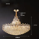 Axyaa Crystal Chandelier: Elegant Lighting Fixture for Living Room, Bedroom, Dining Room