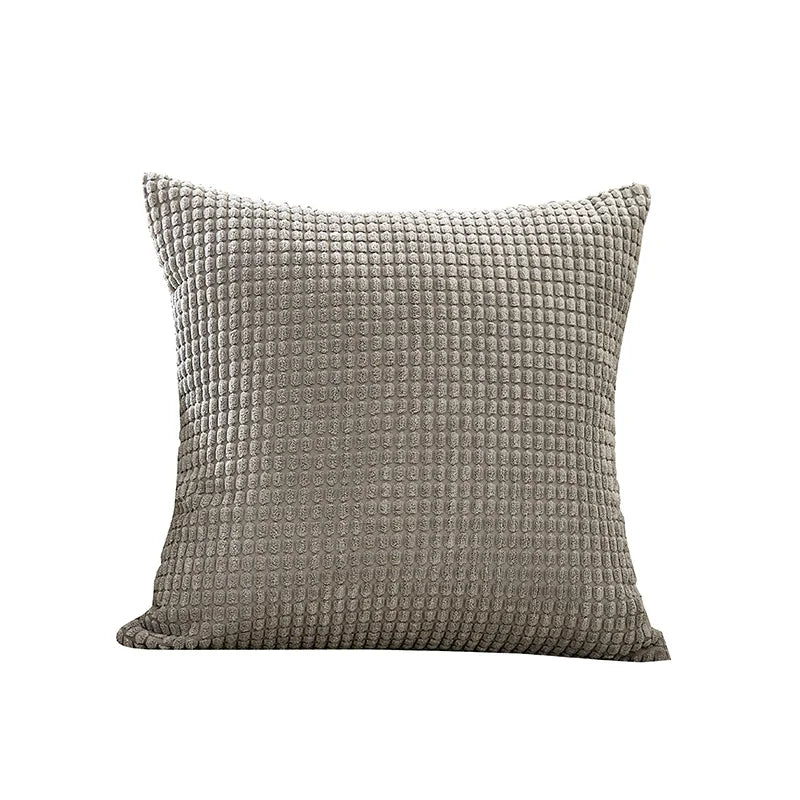 Axyaa Velvet Corduroy Pillow Cover 45x45cm: Super-Soft Striped Sofa Cushion for Romantic Home Decor