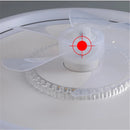 Axyaa Modern Simple White Ceiling Fan Light 120W LED Remote Control Dimmable Chandelier