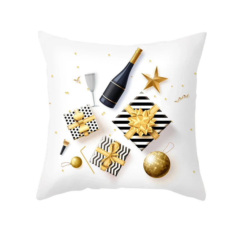 Axyaa Christmas Ball Cushion Cover Platinum Decoration