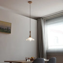 Axyaa Clear Glass LED Pendant Lights, Nordic Modern Hanging Lamp for Indoor Home Decor