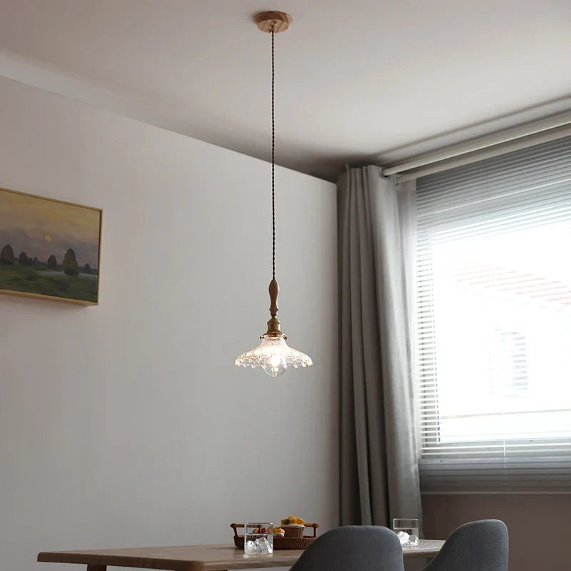 Axyaa Clear Glass LED Pendant Light - Nordic Modern Hanging Lamp