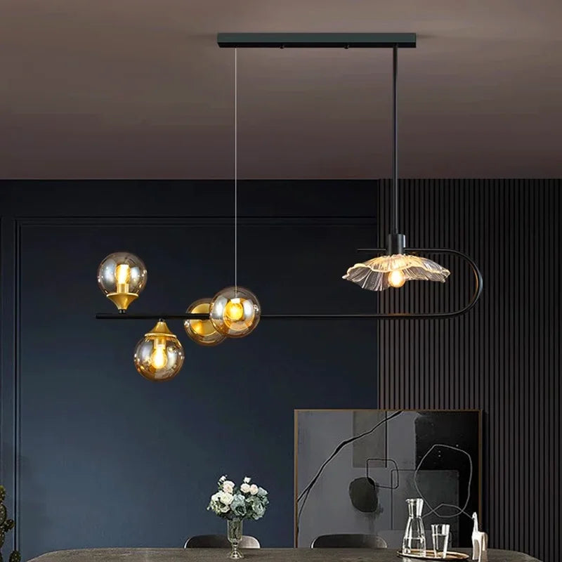 Axyaa Ceiling Chandelier: Stylish Pendant Light Fixture for Dining & Living Room Lighting