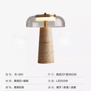 Axyaa Yellow Travertine Glass Table Lamp - Luxury Minimalist Bedroom Desk Light