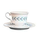 Axyaa Gold Leaf Coffee Cup & Plate Set - European Afternoon Tea, Light Luxury Ceramic