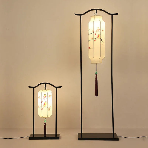Axyaa Red Palace Floor Lamp: Elegant, Decorative Lighting for Living Room, Bedroom, and Study