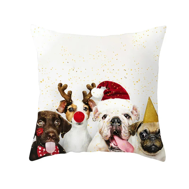 Axyaa Christmas Hat Pet Printed Cushion Cover 45x45cm
