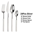 Axyaa Gold Cutlery Set Stainless Steel 304 Tableware Knife Fork Spoon Dinner Set