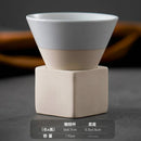 Axyaa Hand-Painted Ceramic Espresso Coffee Cup Set with Base.