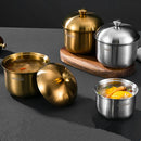 Axyaa Stainless Steel Steaming Bowl with Lid for Infants and Food Supplements