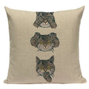 Axyaa Cozy Pug Cat Sloth Starling Fashion Pillow Cover Sofa Decor Case