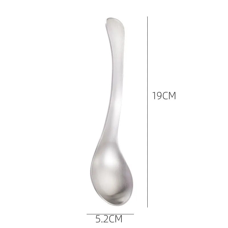 Axyaa Stainless Steel Long Handle Soup Ladle Golden Rice Spoon Kitchen Tableware