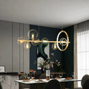 Axyaa Glass Bubble LED Chandelier, Black Ball Pendant Lights for Dining Room, Kitchen, Study Table