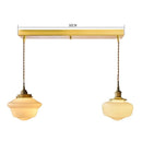 Axyaa Milky White Glass Pendant Ceiling Lamp - Modern Hanging Light