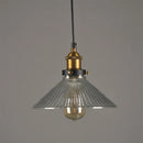 Axyaa Retro Loft Edison Pendant Light Industrial Vintage Glass Lampshade