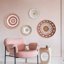 Axyaa Moroccan Style Rattan Grass Weaving Wall Decoration for Home Livingroom Bedroom