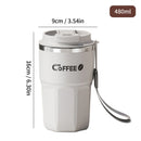 Axyaa Double-Walled Stainless Steel Coffee Cup - Insulated Leak-proof Tumbler