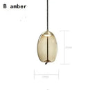 Axyaa Modern Glass Pendant Light Rope Hanging Lamp for Living Room Decor and Cafe Bar
