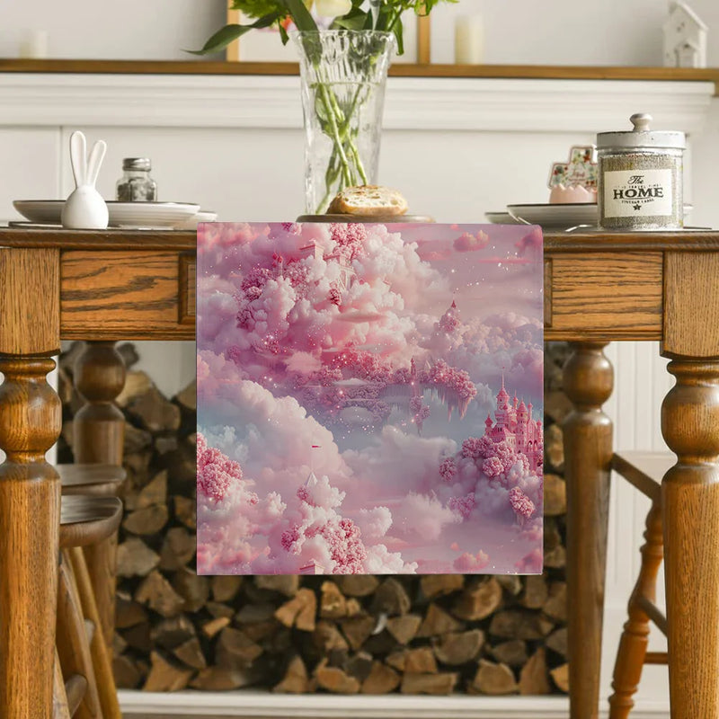 Axyaa Cloud Castle Table Runner - Kitchen & Party Dresser Decor