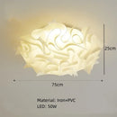 Axyaa White Flower LED Ceiling Light with Remote Control Dimming