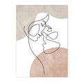 Axyaa Abstract Woman Face Line Couple Canvas Painting Sexy Body Poster Bedroom Decor