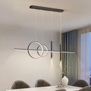 Axyaa Modern LED Line Chandelier Indoor Ceiling Light Fixture