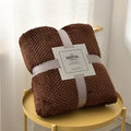 Axyaa Solid Yellow Flannel Throw Blanket 300GSM Soft Warm Plaid Square Bed Thickness