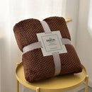 Axyaa Solid Yellow Flannel Throw Blanket 300GSM Soft Warm Plaid Square Bed Thickness