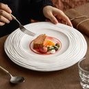 Axyaa Matte Wave Ceramic Dessert Plate Set - Molecular Cuisine Tableware
