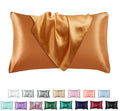 Axyaa Silky Satin King Pillowcase Luxury Comfort Solid Color Smooth Queen Cover