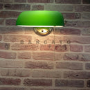 Axyaa Traditional Green Banker Wall Lamp Classical Vintage Beige Wall Light for Home and Hospitality