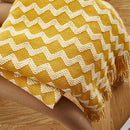 Axyaa Lightweight Knitted Throw Blanket with Tassels