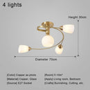 Nordic Glass Chandelier LED Light Fixture by Axyaa - Modern Living Room Decor