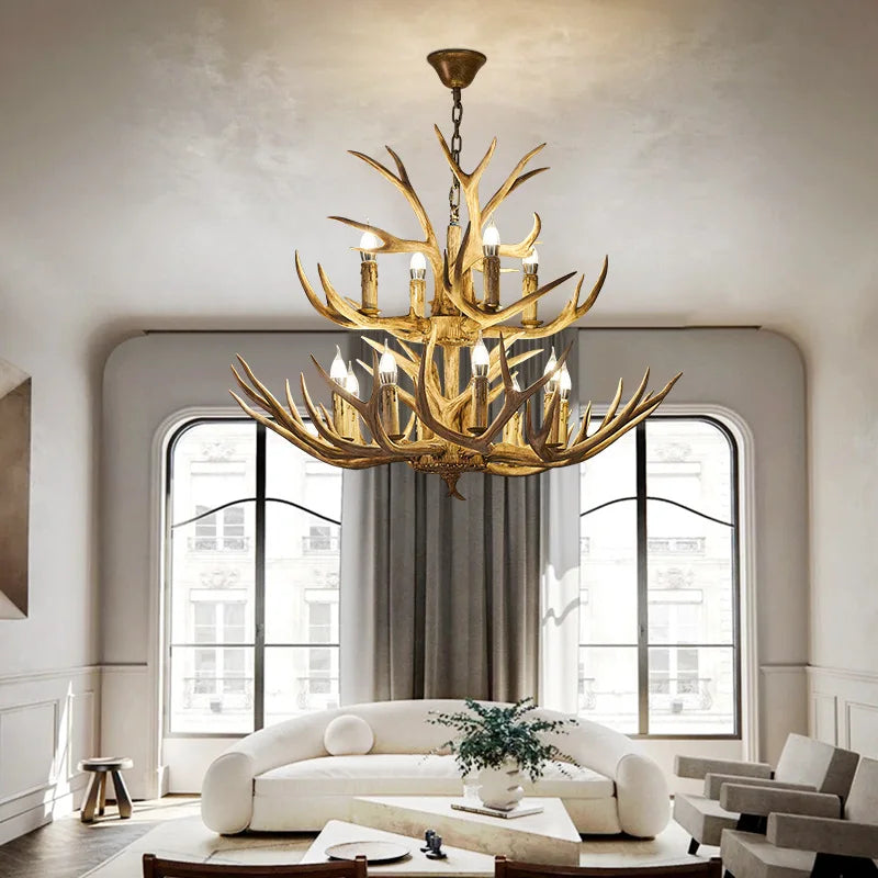 Axyaa Antler LED Pendant Lights - Modern Chandelier for Living Room Decor