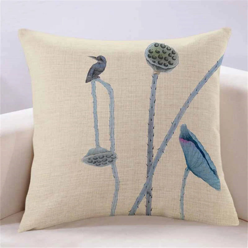 Lotus Cushion Cover by Axyaa: Stylish Home Decor Pillowcase for Living Room, Car, and More