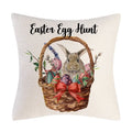 Axyaa Easter Bunny Eggs Pillow Cover - Home Decorative Throw Pillow Case