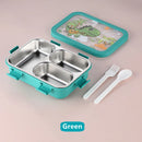 Axyaa Kids' Cartoon Thermal Steel Lunch Box with Spoon - Leak-Proof Bento Box