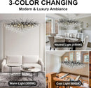 Axyaa Crystal Raindrop Chandelier - Nordic High-End Luxury Pendant Light