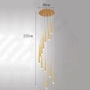 Axyaa Modern Ring Stairs Pendant Light Chandeliers for Living Room and Dining Room