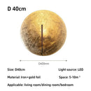 Axyaa Circular Gold Foil Wall Lamp for Hotel Lobby, Living Room, Bedroom - Elegant Atmosphere Lighting