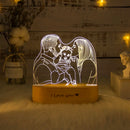 Axyaa Custom Photo Acrylic Lamp with USB Base - Personalized Night Light for Gifts
