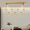 Axyaa Crystal Chandelier, Elegant Dining Room Lighting, Luxury Living Room Pendant Lights