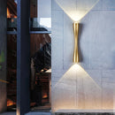 Axyaa Modern Outdoor LED Wall Light Up/Down Illumination Black Grey White