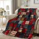 Axyaa Vintage Plaid Flannel Throw Blanket - Cozy All-Season Quilted Design