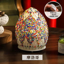 Axyaa Vintage Egyptian Egg Lamp: Handcrafted Mosaic Bedside Night Light