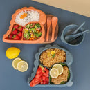 Axyaa Dinosaur Kids Tableware Set - Baby Feeding Bowl, Plates, Spoons, Forks