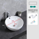 Axyaa Ceramic Pedestal Washbasin Set - Round Balcony & Bathroom Models, Faucet Excluded