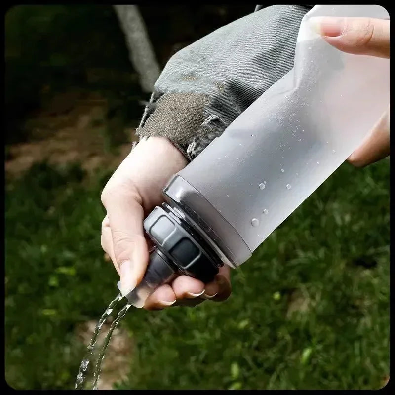 Axyaa TPU Sports Water Bottle: Foldable & Portable for Outdoor Activities