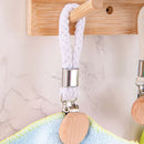 Axyaa Towel Hanging Clips: Multifunctional Bathroom Storage Rack with Woven Rope Hand Towel Hangers